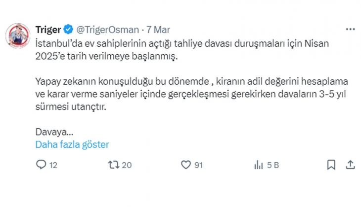 Ev sahibi ve kiracı anlaşmazlıklarına yapay zeka çözümü! Tahliye davalarının 3-5 yıl sürmesi utanç! 