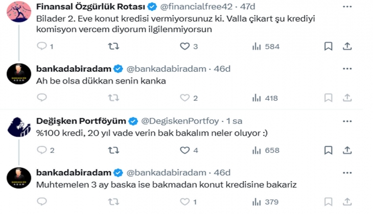 Vatandaşların konut kredisinde asıl şikayeti, eksper değerine göre yüzde 50 lerde kredi almak! 