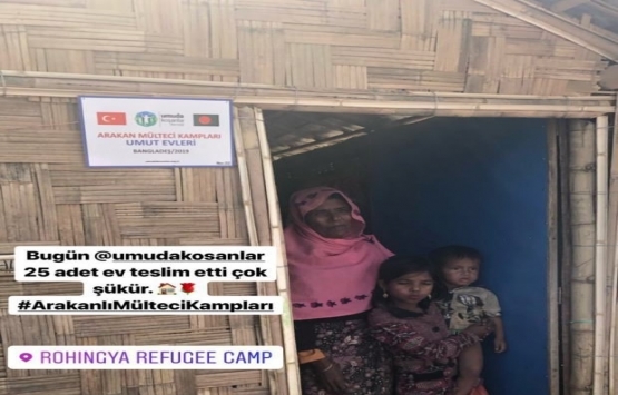 Gamze Özçelik ten Arakan’daki mültecilere 25 ev!