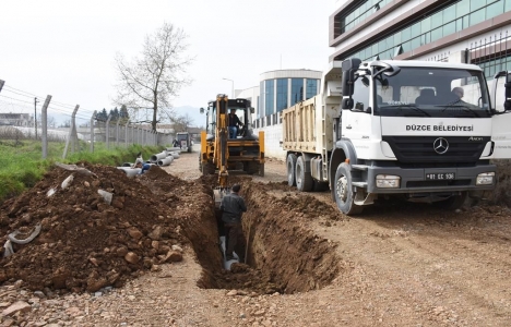 Düzce Atatürk Devlet Hastanesi'nin alt yapısı tamamlanıyor!