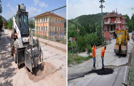 Kocaeli Başiskele köy yolları bakım çalışmalarında bin ton asfalt kullanıldı!