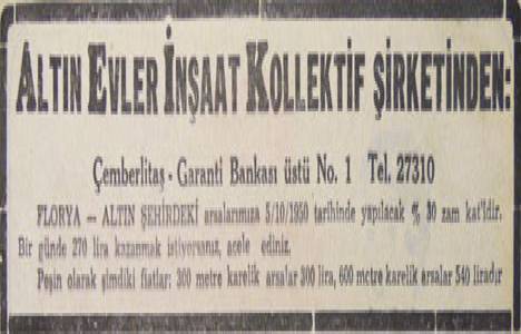 1950 yılında Eyüp te 2 katlı ev 4.500 liraya satılacakmış!