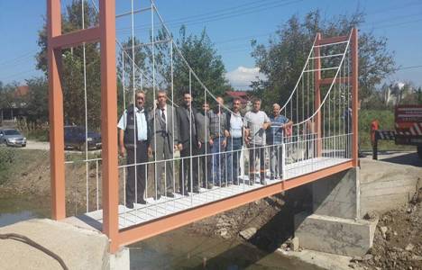 Karacasu Deresi'ne yaya köprüsü yapıldı!