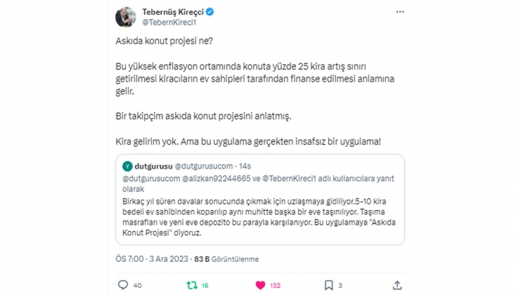 Askıda konut projesi ne? Ev sahibi ve kiracı kavgasında yeni boyut!