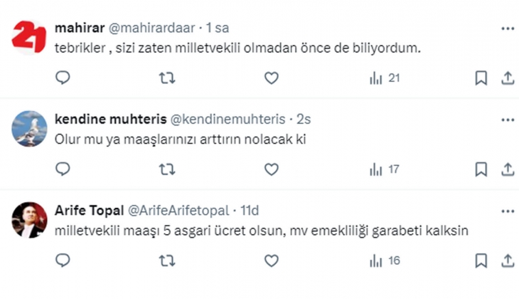 Milletvekili Gürban dan Meclis e öneri: Milletvekili maaşlarına zam yapılmasın!