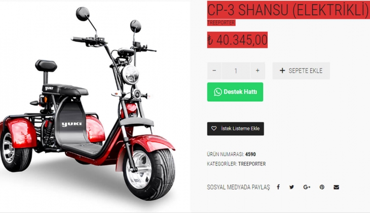 Elektrikli 3 tekerlekli Yuki CP-3 SHANSU fiyat listesi açıklandı! Yuki Shansu kaç TL? İşte 13 Haziran 2022 fiyat listesi