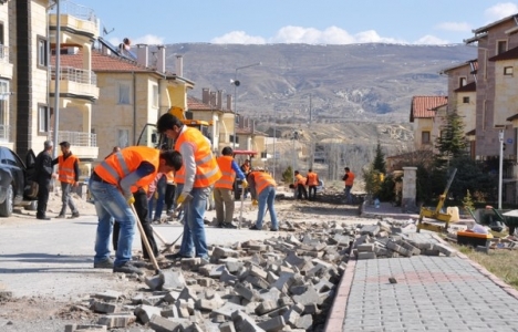 Ürgüp'te üstyapı çalışmaları başladı!