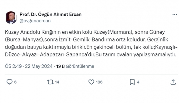 Deprem bilimciden 6 şehir için çarpıcı uyarı: Prof. Dr. Ercan, Kuzey Anadolu Kırığı nın en etkin kollarını açıkladı!