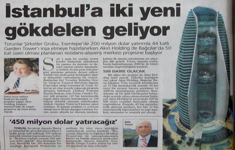 2006 yılında İstanbul a iki yeni gökdelen geliyor!