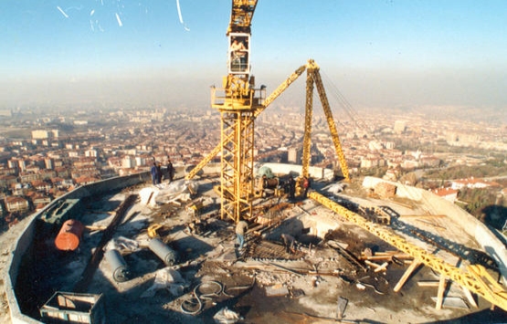 Atakule'nin inşaat fotoğrafları yukarıdan nasıl çekildi?