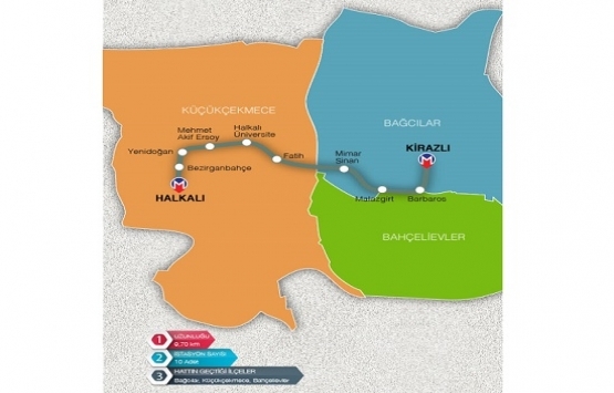 Kirazlı-Halkalı Metro Hattı nereden geçecek?