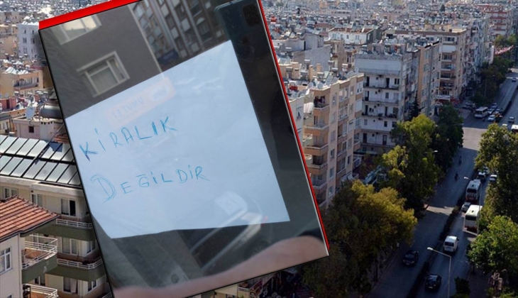 Ev sahibi 2,5 yıllık mücadele sonunda evine kavuştu! İlk işi 'kiralık değildir' afişi asmak oldu!