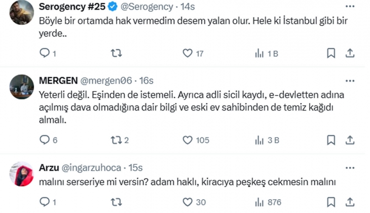 İstanbul Başakşehir de kiralık ev ilanı için şaşırtan şart: SGK hizmet dökümü ve kredi notu