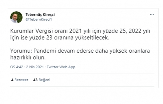 Kurumlar vergisinde sürpriz artış!