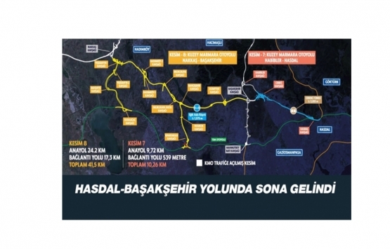 Kuzey Marmara Otoyolu Hasdal Başakşehir kesiminde son durum ne?