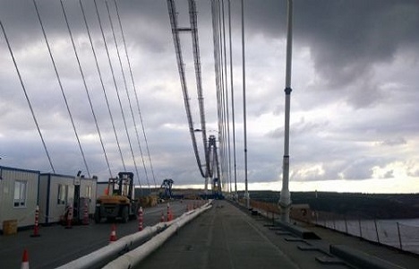 3. köprünün Avrupa Yakası kısmına 15 nci tabliye yerleştirildi!