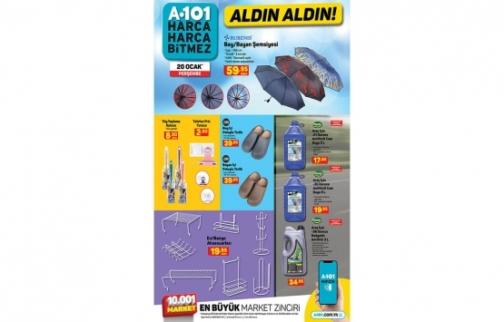 20 Ocak A101 aktüel ürünler kataloğunda neler var? Bu haftaki dev fırsatlar!