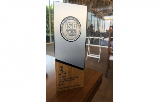 ODE Yalıtım a İklimlendirme Sanayi İhracatçıları Birliği nden ödül!