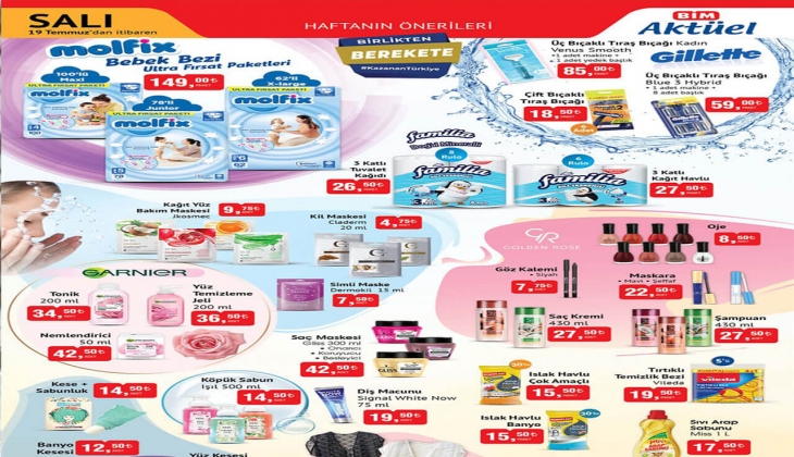 Bakım ürünleriniz BİM’den! 19 Temmuz Salı BİM kataloğunu sakın kaçırmayın!