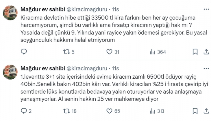 Emekliler, işçiler ve emekçiler yüzde 25 zam mağduru: Kiracılar, 15-17 bin TL lik evlerde 1.500-2.500 TL ye oturuyor!
