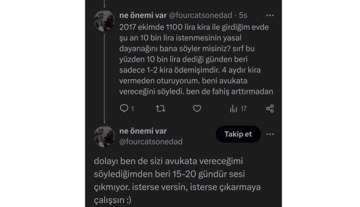 Mağdur ev sahibinden kiracı tepkisi: Kiraların 20 bin TL olduğu yerde, 10 bin TL bile kira ödemiyorlar!