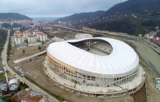 Giresun Çotanak Stadı inşaatı