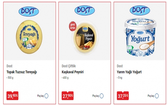 BİM de süt ve süt ürünleri 9,90 TL den başlayan fiyatlarla! İşte 15 Mart 2022 fiyat listesi!