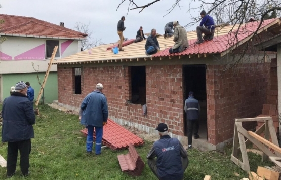 Kocaeli'de köy tesisleri imece usulü inşa ediliyor!