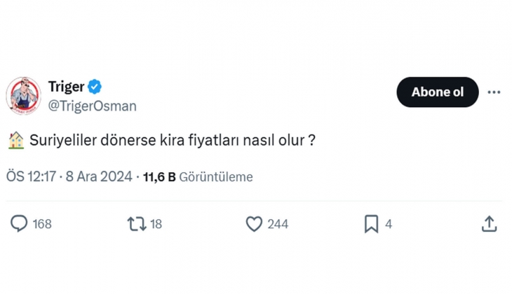 Suriyeliler ülkesine dönerse kiralar düşer mi?