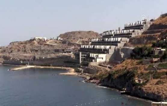 Bodrum'da rezidans ve villa inşaatındaki yıkım!