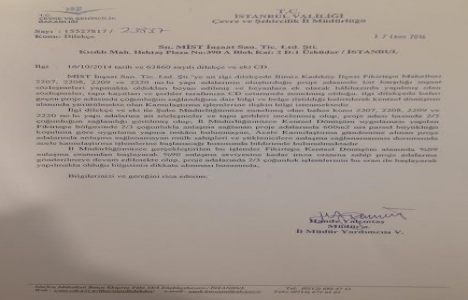 Mist İnşaat Fikirtepe de 3 te 2 çoğunluğu için bakanlıktan belgeyi aldı!