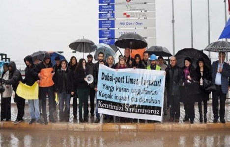 Dubai Port Limanı inşaatı için eylem yapıldı!