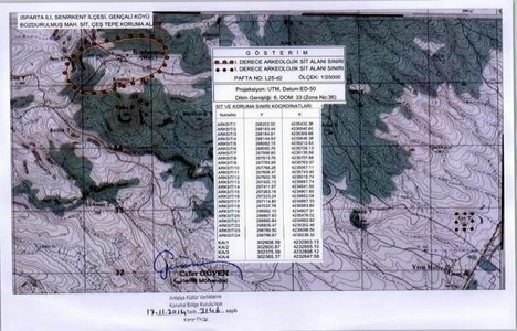 Isparta Bozdurmuş Kalıntıları 1. Derece Arkeolojik Sit Alanı sınırları güncellendi!