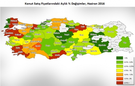REIDIN 2. El Konutlar Fiyat Endeksleri 2016 Haziran sonuçları!