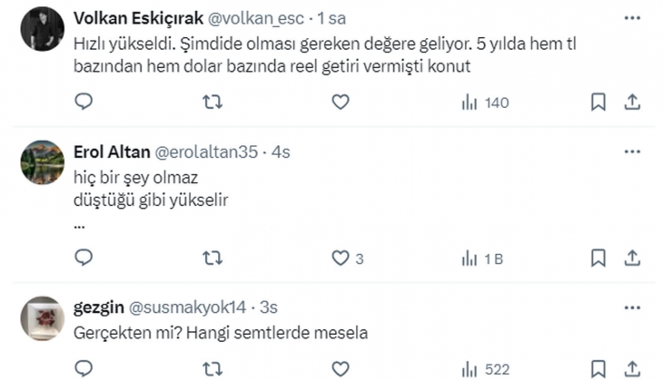 İstanbul daki konut fiyatlarında son 14 yılın en yüksek reel düşüşü!