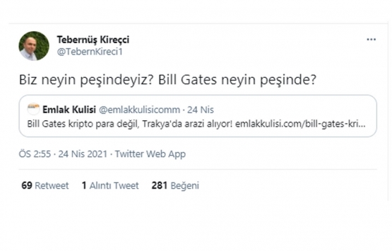 Bill Gates Trakya da arazi almadı mı?