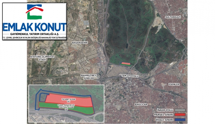 Emlak Konut GYO Başakşehir Güney Ticaret 1. Etap ihalesi 16 Aralık’ta!