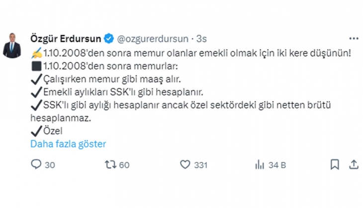 Bu tarihten sonra memur olanlara şok! Emekli olmak için iki defa düşünün! 