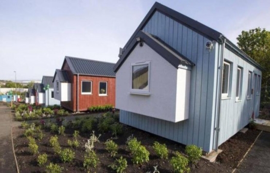 İskoçya Edinburgh'da evsizler için köy kuruldu!