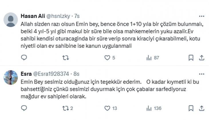 Gazeteci Emin Pazarcı: Bakan Tunç, kira davalarını hızlanması için yeni tedbirler alınacağını söyledi!