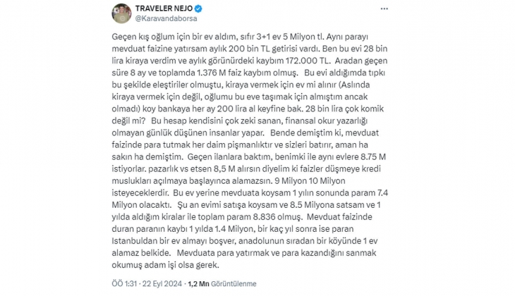 Şu an mevduat mı daha mantıklı, konut yatırımı mı? İşte rakamlarla o hesap!