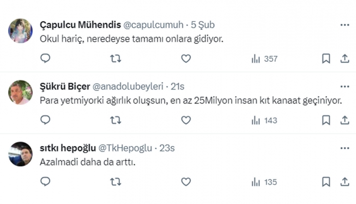 Aile bütçelerinde kira, faturalar ve gıdanın ağırlığı düştü mü? Vatandaşlar tepkili!