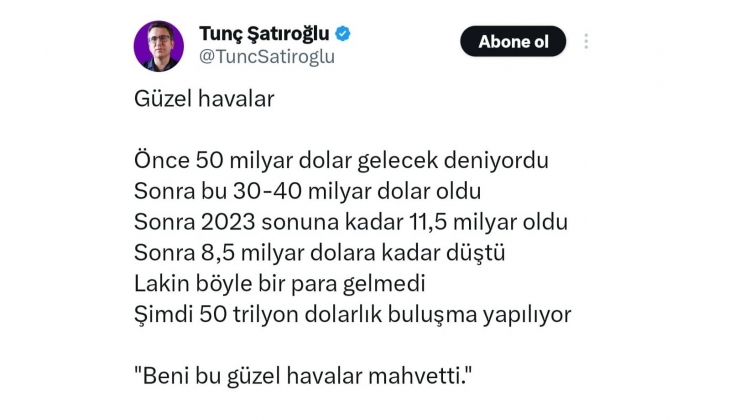 Yabancılardan kaç milyar dolar geldi? 