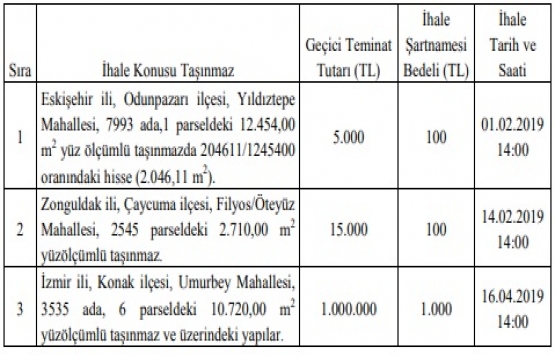 ADÜAŞ 3 ildeki 3 gayrimenkulü özelleştirecek!