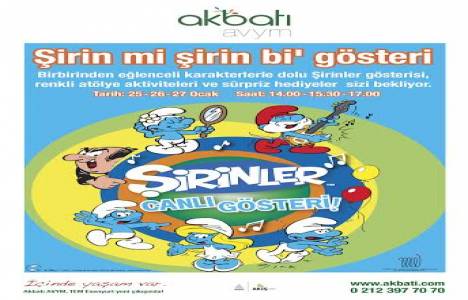 Akbatı AVM'de çocuk etkinlikleri sürüyor! Çocuklar ilk defa Şirinler ile buluşuyor!