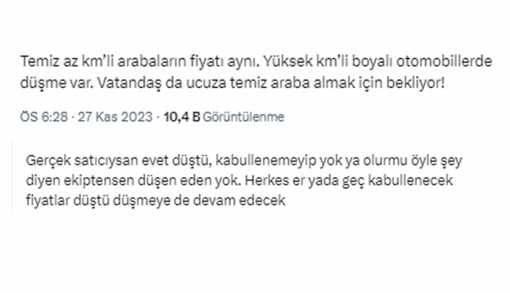 Otomobil fiyatları yüzde kaç düştü? Tebernüş Kireçci sordu, vatandaş yanıtladı!