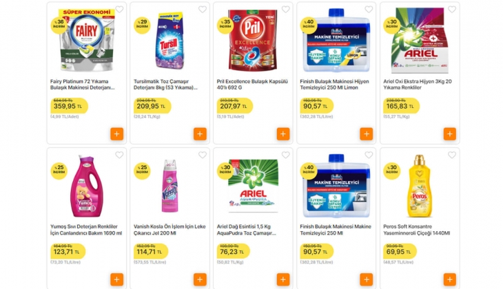 Migros ta deterjanlarda yüzde 54 lük dev indirim! 5 kg Ariel 219, Perwoll beyaz 94, OMO sıvı çamaşır deterjanı 117 TL!