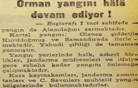 1945 yılında Halim Paşa Korusu ve Baltacı çiftliği Korusu tamamen yanmış!