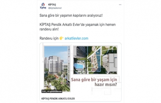 KİPTAŞ Arkatlı Evler başvuruları 11 Aralık ta başlıyor!
