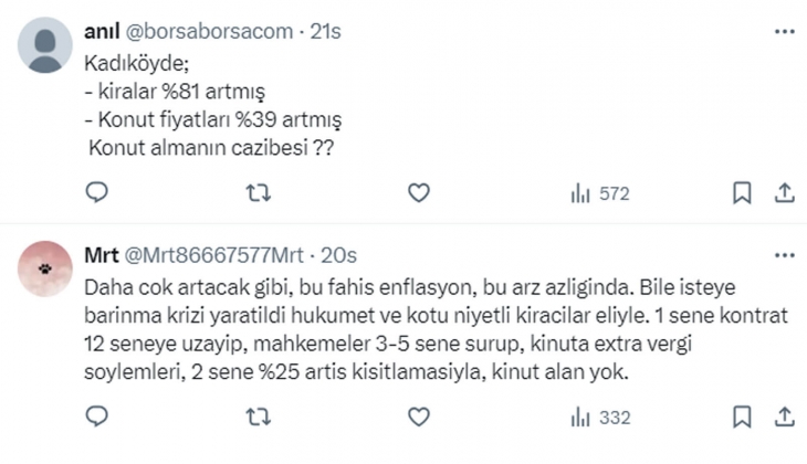 İstanbul’da satılık ev ilanlarının ortanca değeri 1 senede 3 milyon TL den 3.7 milyon TL ye yükseldi!